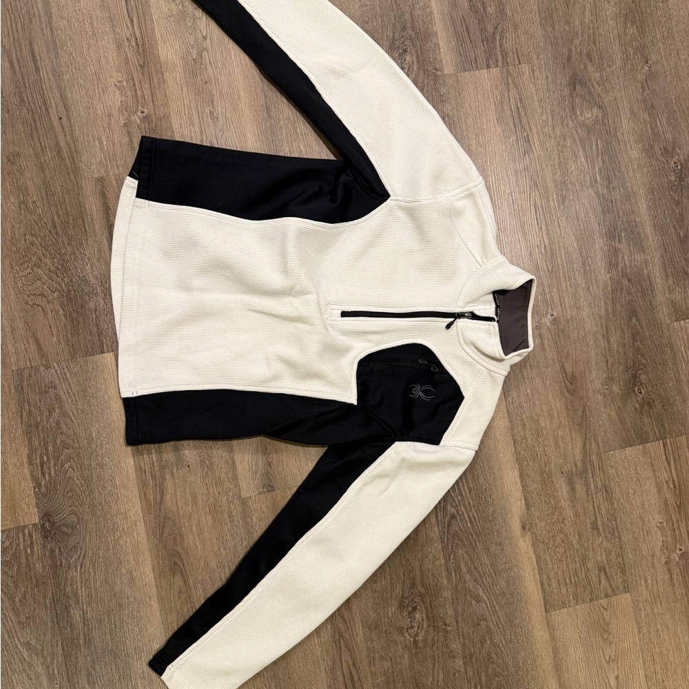 Spyder Gray and White Fleece Jacket